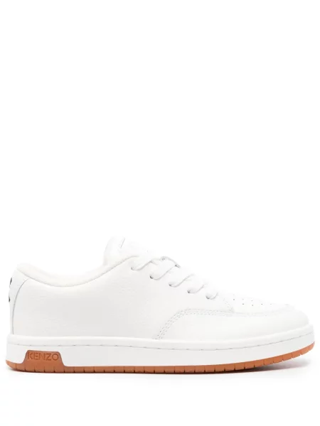 Sneakerși Kenzo cu șireturi din dantelă alb