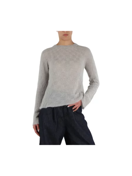 Sweter Emporio Armani z alpaki szary