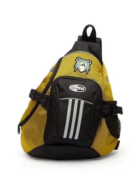Pălărie Adidas cu dungi cu platformă din jerseu alb