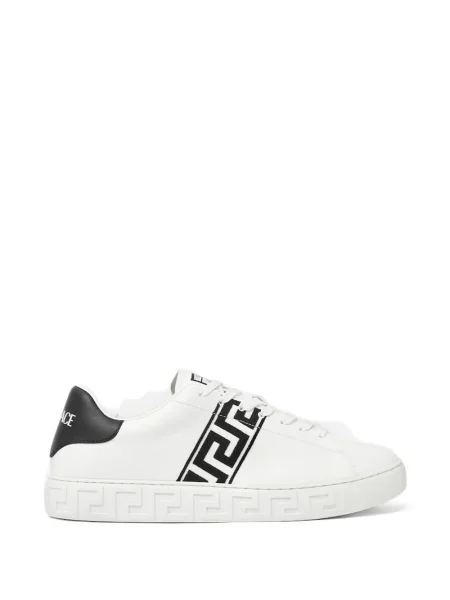 Sneakerși Versace cu broderie alb