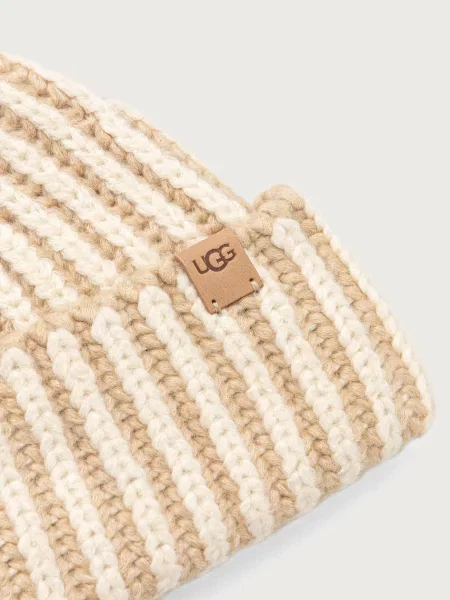 UGG căciulă de damă cu amestec de lână bej