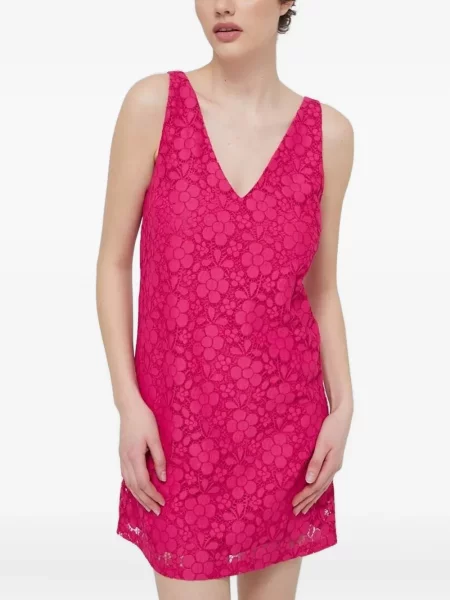 Rochie mini Desigual cu model floral de costum roz