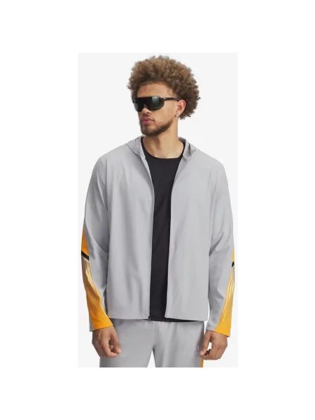 Kurtka z kapturem Under Armour Velociti Storm żółty S szary