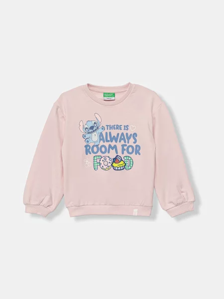 United Colors of Benetton oversize mikina dětská růžová