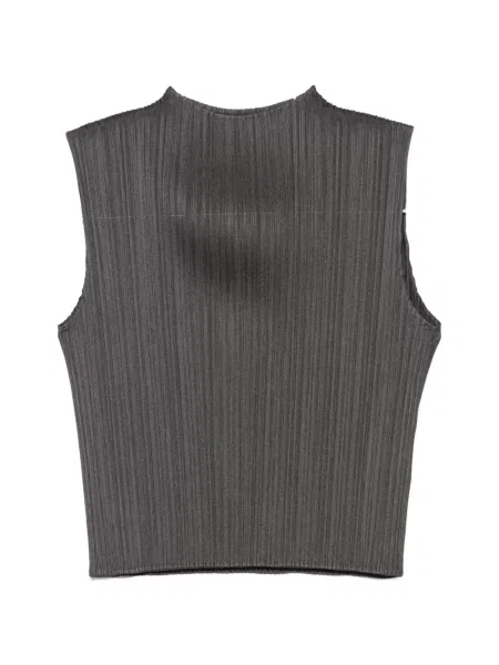 Top Pleats Please Issey Miyake fără mâneci gri