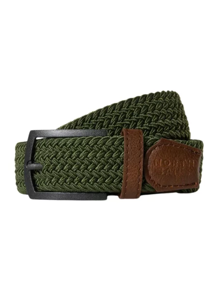 Pasek North Sails pleciony z logo zielony
