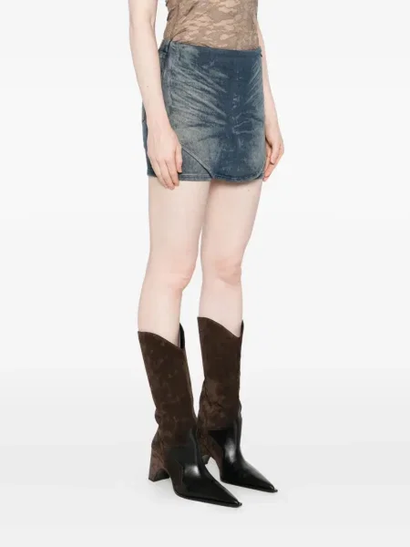 Pantaloni scurți din denim Diesel albastru