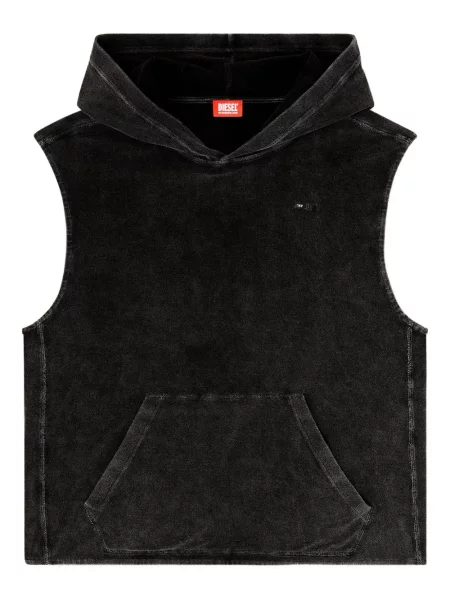 Суичър с качулка Diesel бродиран черно