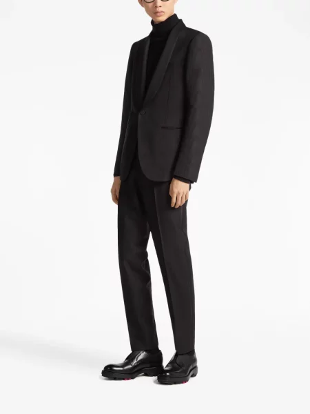 Vilnonės kelnės Zegna juoda