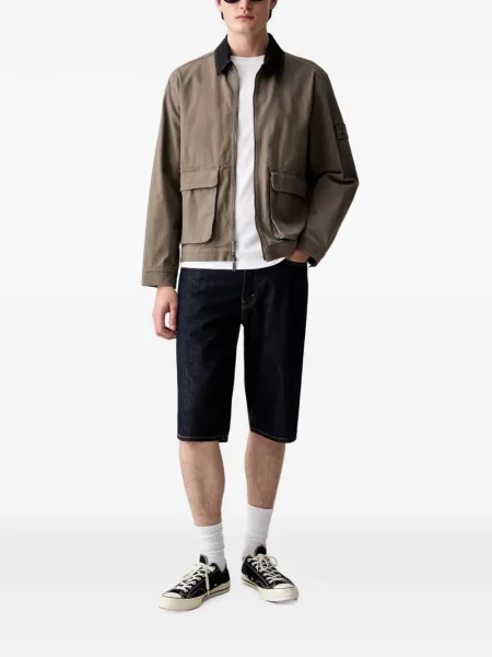 Decupat pantaloni scurți din denim Levi's® zdrențuiți cu talie înaltă albastru
