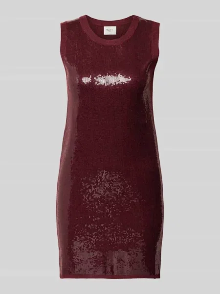 Przylegająca Sukienka z dzianiny z Dodatkiem wełny Model ELAINE' Pepe Jeans czerwona