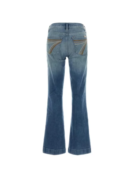 Blugi 7 For All Mankind cu broderie albastru
