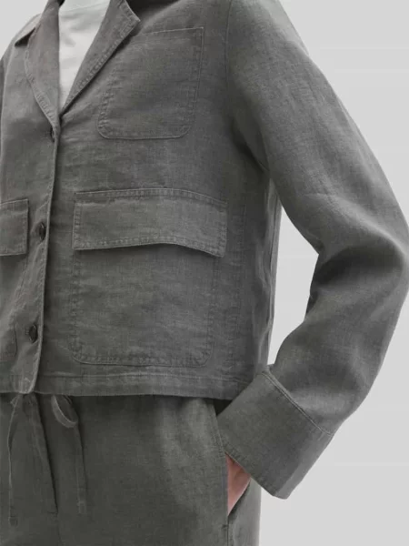 Kurtka o kroju relaxed fit z czystego lnu Marc O'polo szara