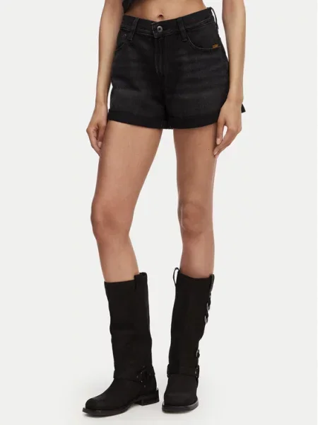 G-Star Raw Τζιν σορτσάκια Judee Boyfriend Fit μαύρο