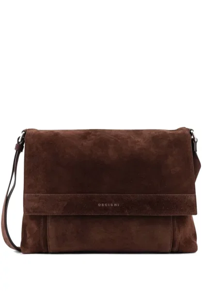 Torba Orciani s autogramom smeđa