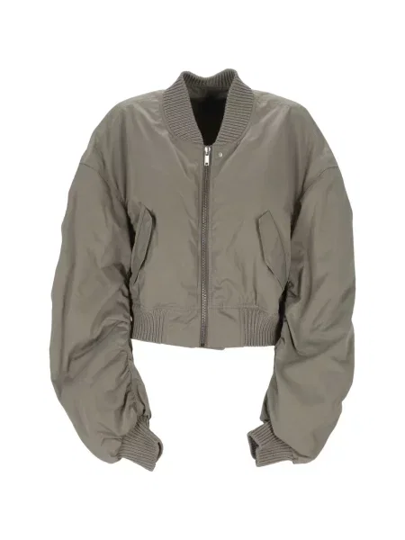 Geacă bomber Rick Owens cu volane gri