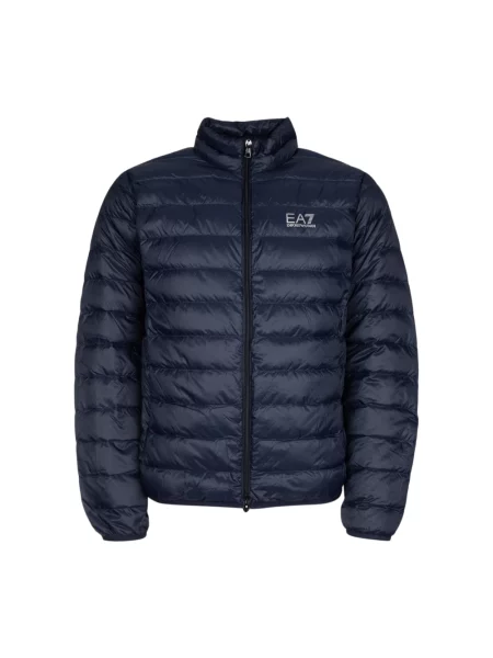 Kompaktowa kurtka puchowa Ea7 Emporio Armani niebieska