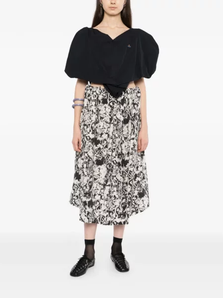 Fustă Jnby cu model floral cu imagine alb