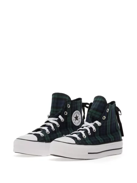 Kockás papucs Converse fekete