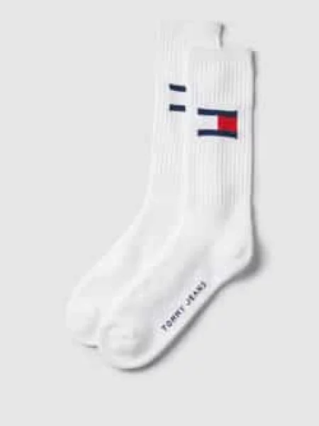 Skarpety z detalem z logo w zestawie 2 szt. Tommy Hilfiger białe