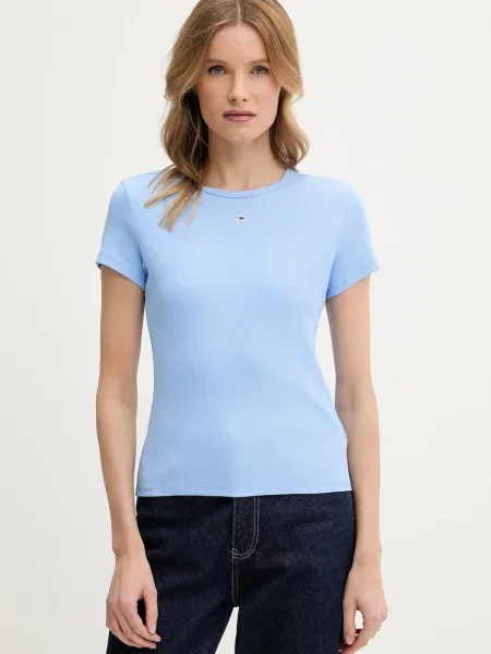 Тениска Tommy Jeans синьо