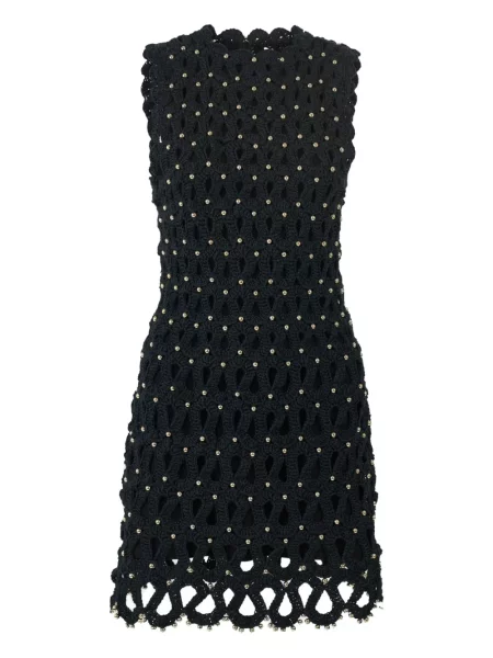 Rochie mini Carolina Herrera fără mâneci de costum negru