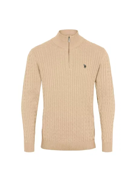 U.S. POLO ASSN. Pulover UMAmir amestecat bej