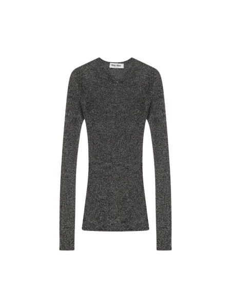 Sweter Miu Miu szary