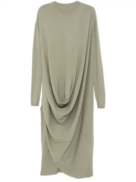 Rochie Rick Owens tricotate drapată de costum gri