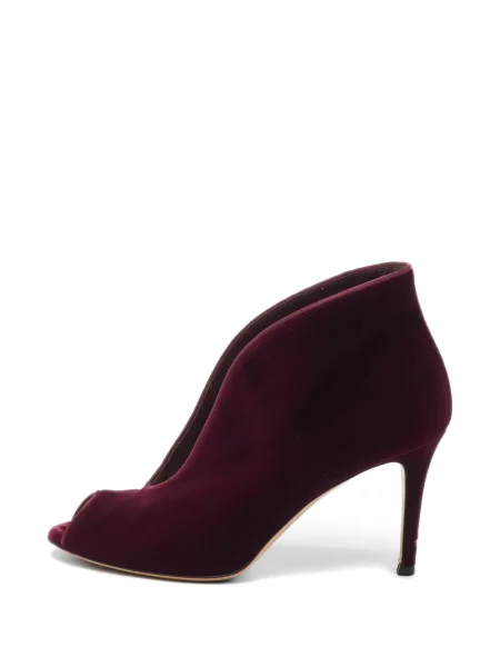 Cizme scurte Gianvito Rossi de catifea violet