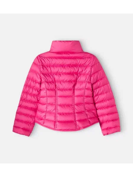 Pūkinė striukė Moncler Enfant rožinė