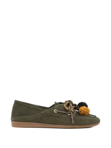 Pantofi loafer Toral Shoes din piele de căprioară verde