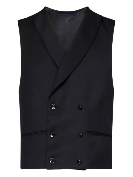 Vestă Franzese Collection cu două rânduri de nasturi negru