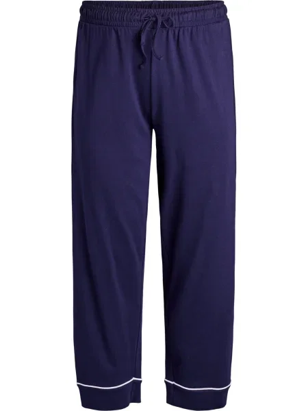 Zizzi Pantaloni de pijama Tanji bleumarin alb