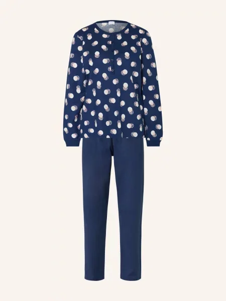 Mey Piżama Z Serii Scribbled Dots blau granatowa