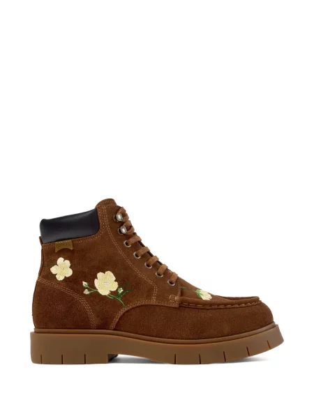 Botine Camper cu model floral maro
