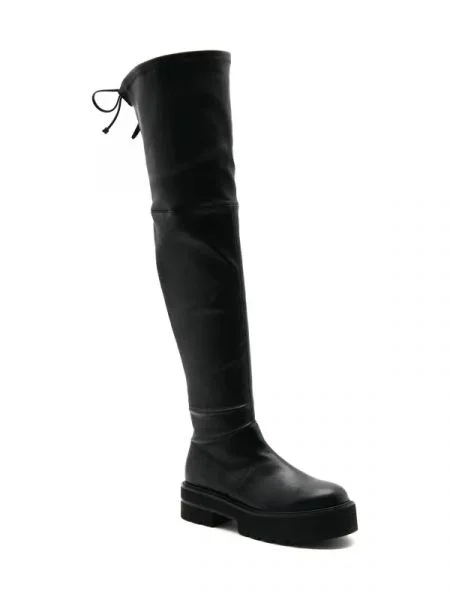 Stuart Weitzman De piele cizme lungi LOWLAND negru