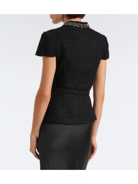 Cu centură rochie midi Self-portrait din satin negru