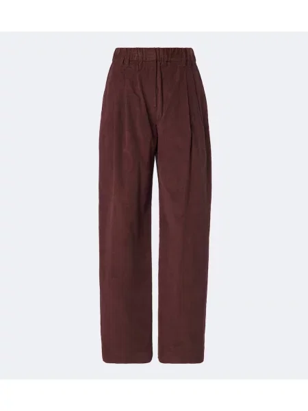 Pantaloni Brunello Cucinelli de catifea cord maro