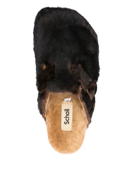 Papuci tip mules Scholl maro
