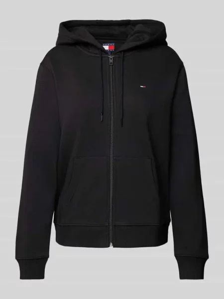 Bluza rozpinana o kroju z mieszanki bawełny czarna