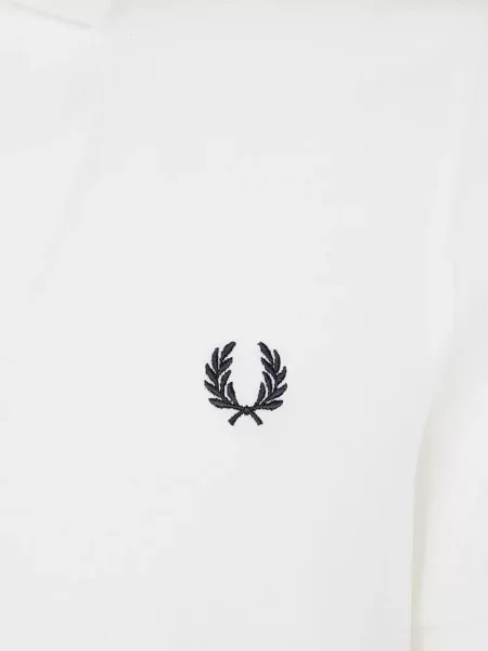 Tricou polo Fred Perry cu broderie alb