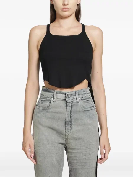 Decupat top Rick Owens Drkshdw asimetric negru