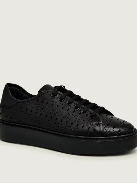 Iceberg Teniși din piele UOMO negru