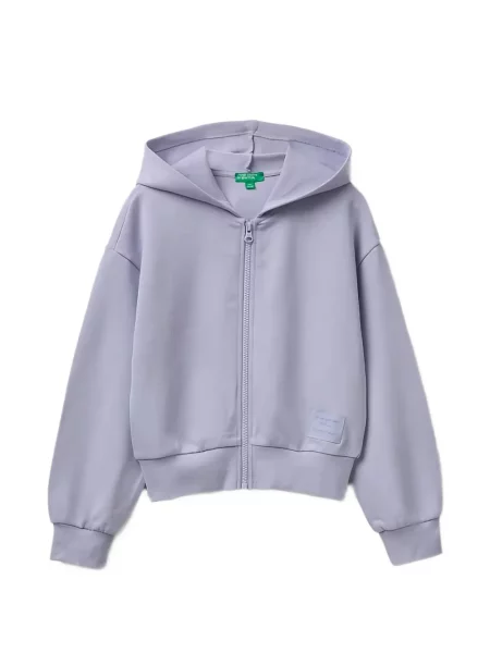 Bluza z kapturem dziecięca Benetton fioletowa