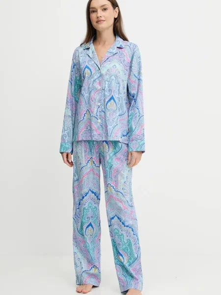 Пижама Lauren Ralph Lauren дамска синьо