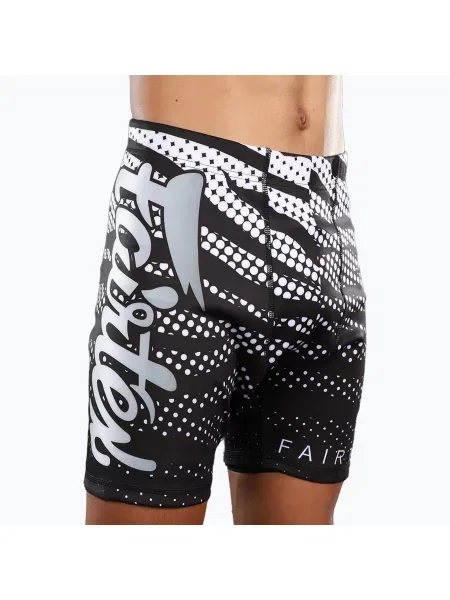 Tréninkové šortky Fairtex Vale Tudo černá/bílá bílé