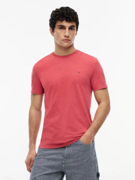 Tommy Jeans Tricou JASPE deschis roșu