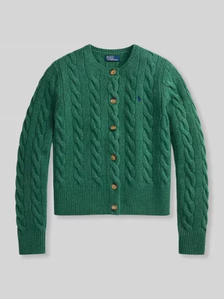 Kardigan rozpinany w kroju regular fit z wełny z domieszką kaszmiru Polo Ralph Lauren