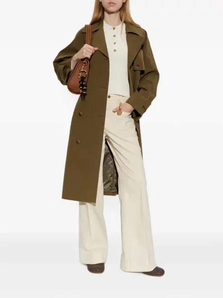 Matlasat top Michael Michael Kors cu volane cu cordon verde